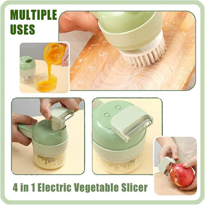 Grovelect 4 in 1 Portable Electric Vegetable Cutter Set