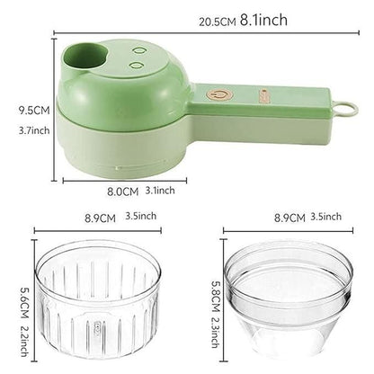 Grovelect 4 in 1 Portable Electric Vegetable Cutter Set