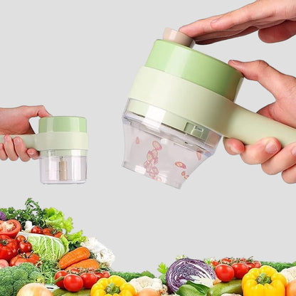Grovelect 4 in 1 Portable Electric Vegetable Cutter Set